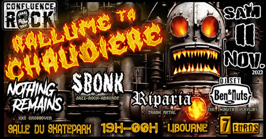 Confluence Rock #5 / Nothing Remains + Sbonk + Riparia