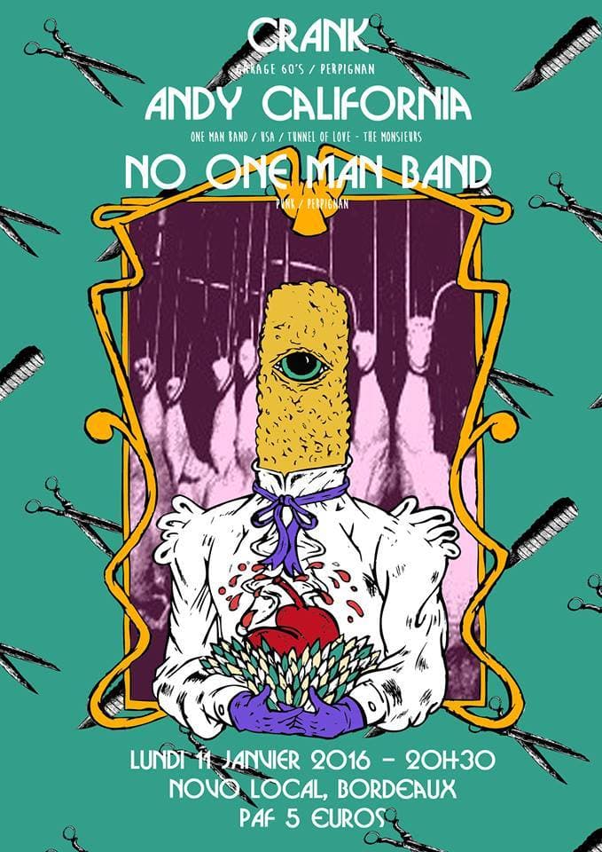 CRANK + ANDY CALIFORNIA + NO ONE MAN BAND