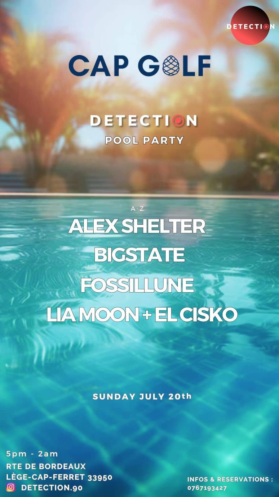 Detection Pool Party : Alex Shelter + Bigstate + Fossillune + Lia Moon + El Cisko