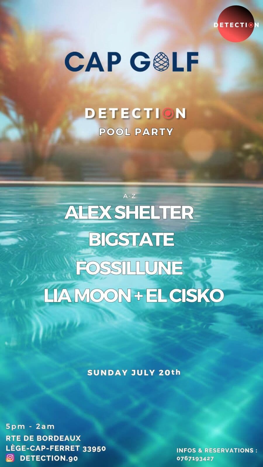 Detection Pool Party : Alex Shelter + Bigstate + Fossillune + Lia Moon + El Cisko