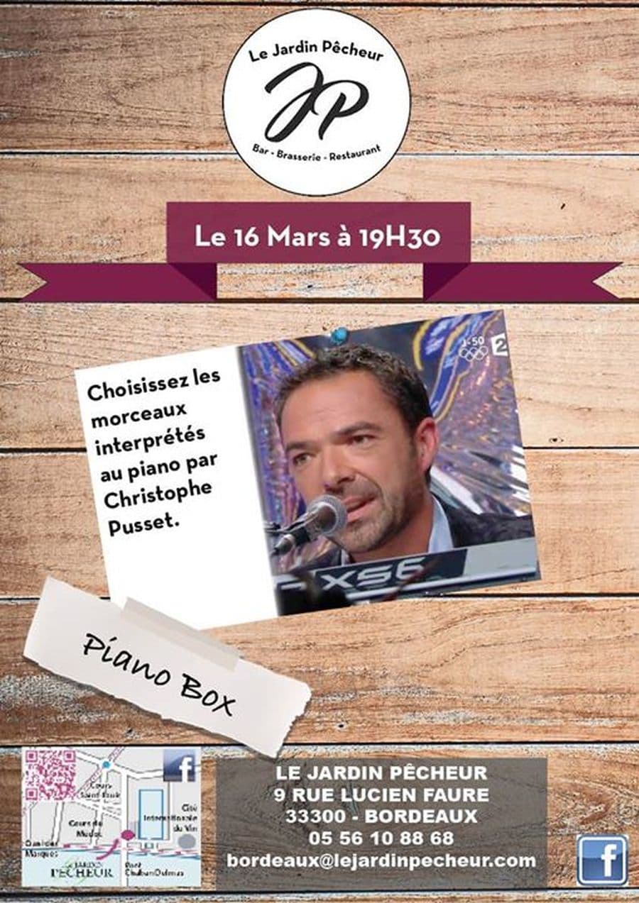Dîner-concert : Piano Box avec Christophe Pusset