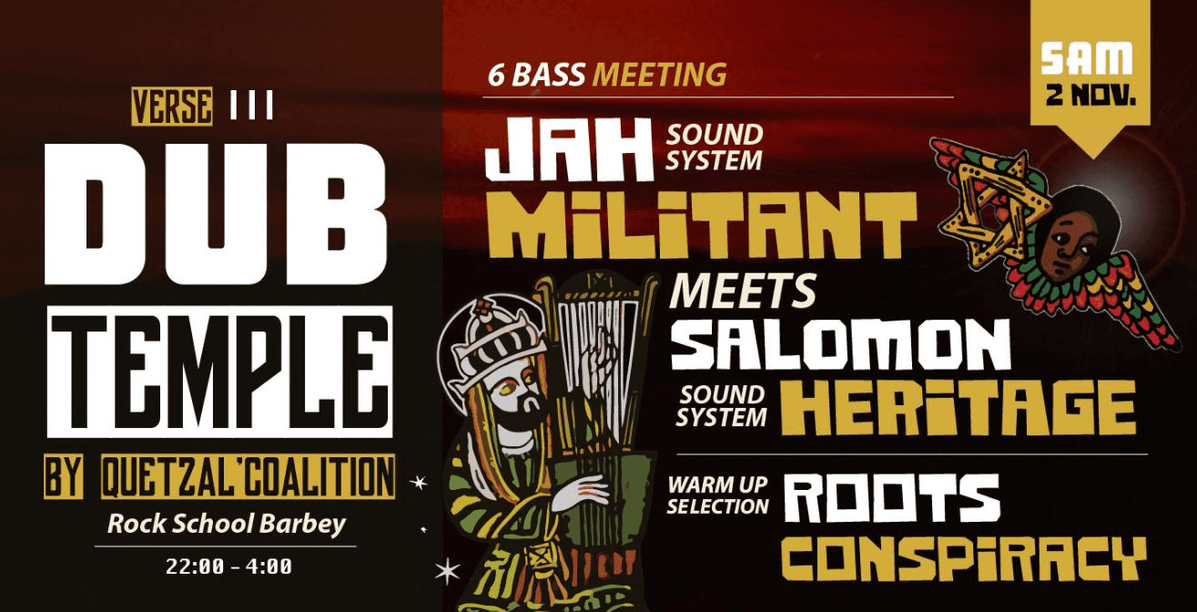 DUB Temple #3 : Jah Militant + Salomon Heritage + Roots Conspiracy