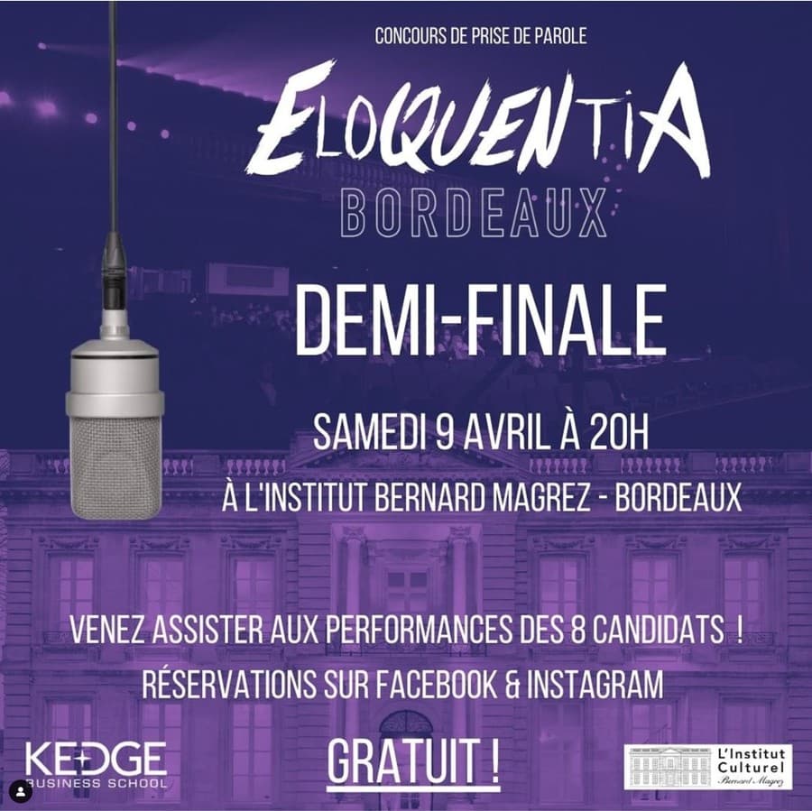 ELOQUENTIA - CONCOURS D'ELOQUENCE - DEMI FINALE