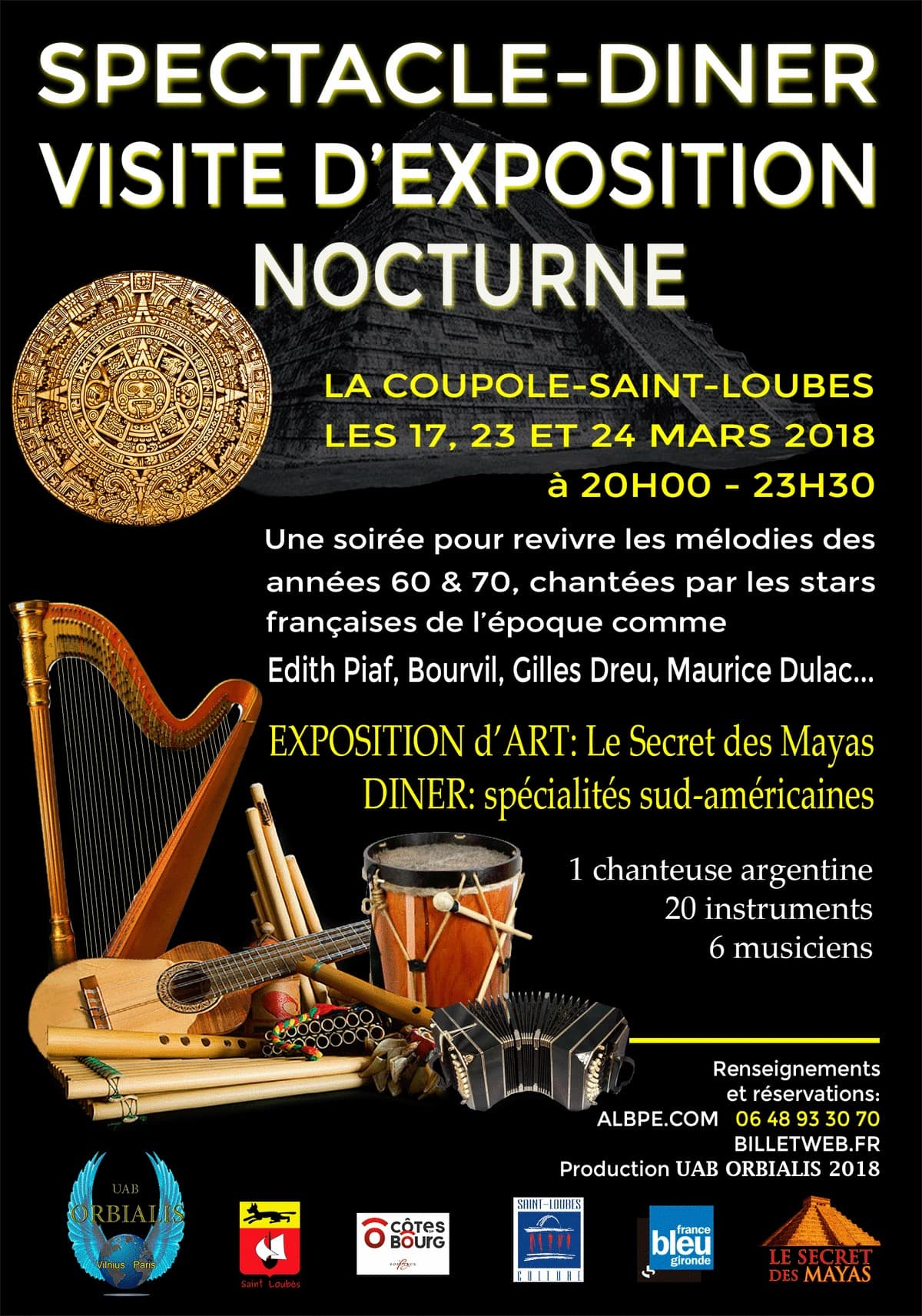 Ensemble Achalay + expo ''Le Secret des Mayas'' + Dîner Sud-Américain