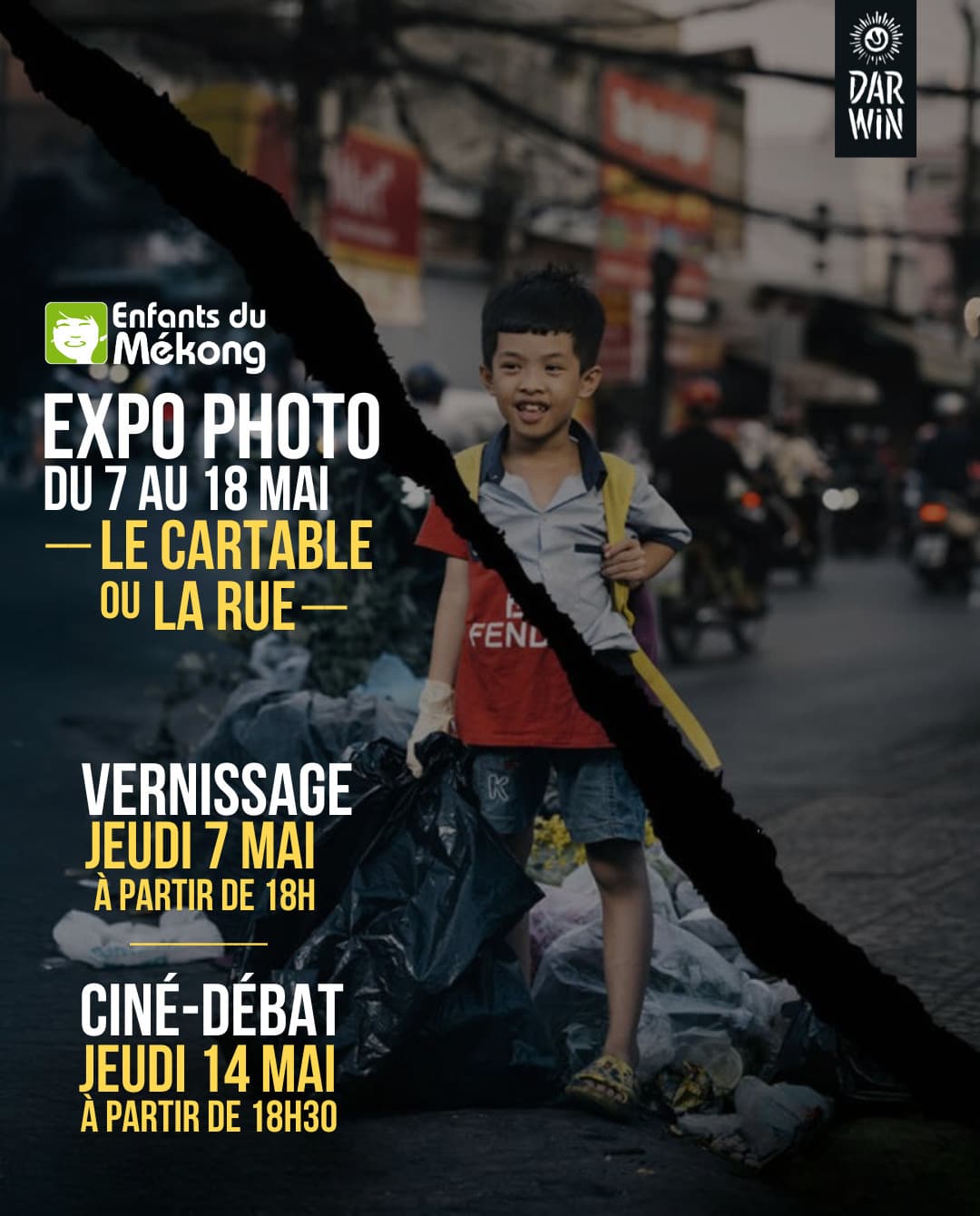 LE CARTABLE OU LA RUE · Enfants du Mekong