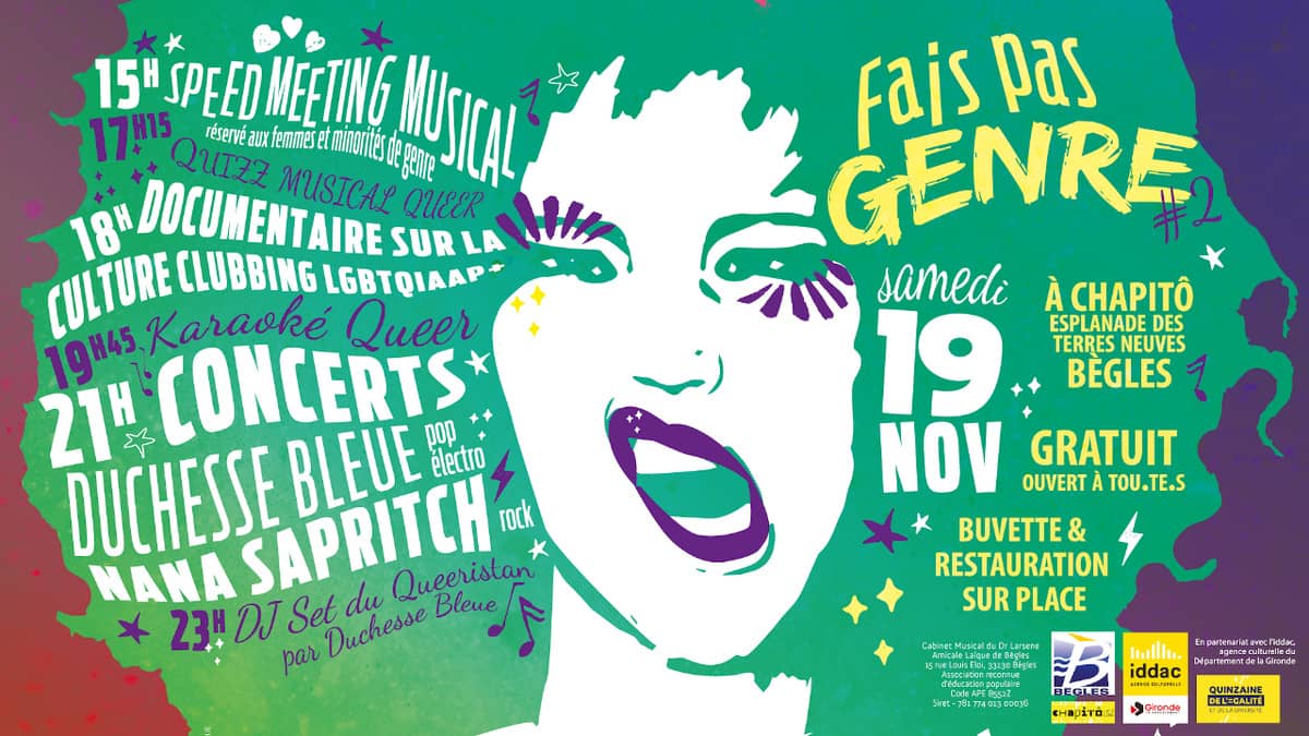 Fais Pas Genre #2 - Egalité des genres, culture queer, musique et rencontres !