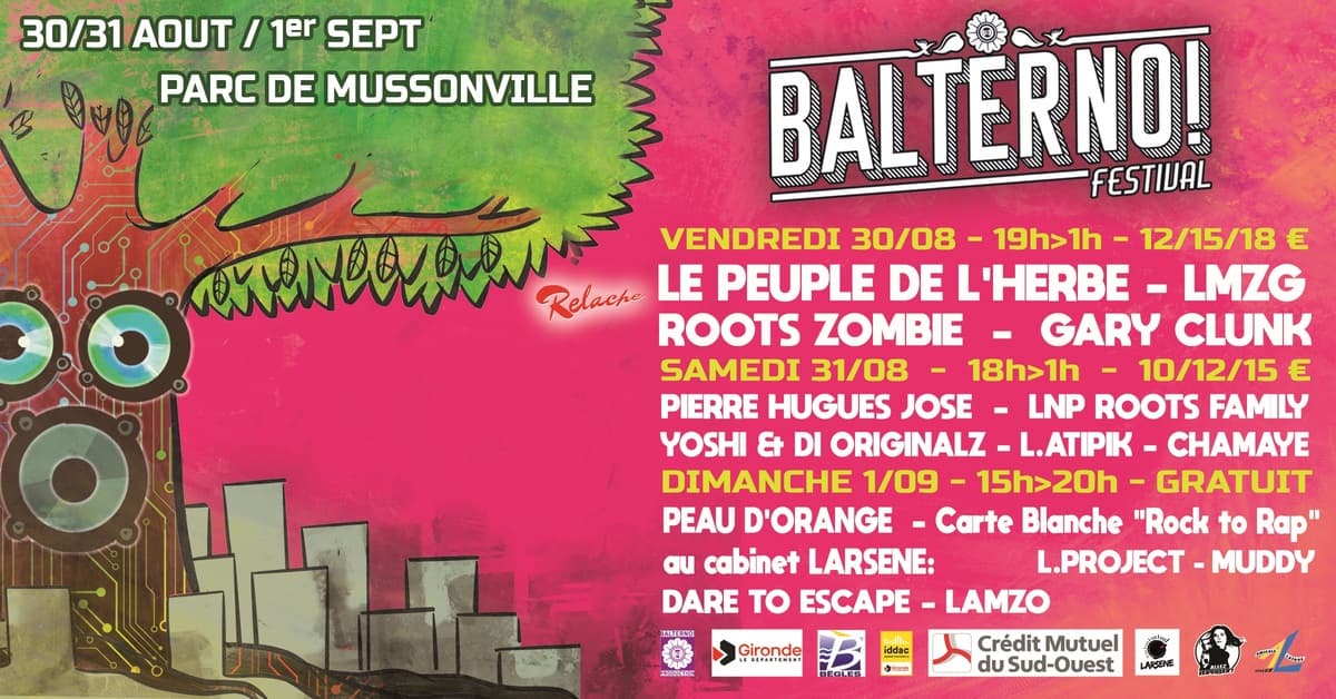 FESTIVAL BALTERNO 2024 - Le Peuple de l'Herbe + YOSHi & Di Originalz, Pierre HUgues José, LMZG, Roots Zombie etc...