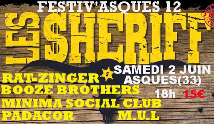 Festiv'Asques 12 : Les Sheriff + Rat-Zinger + Booze Brothers + Minima Social Club + M.U.L + Padacor