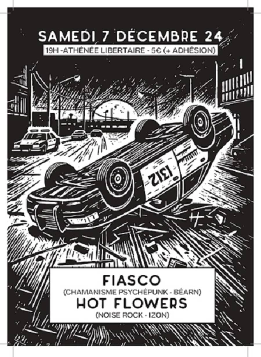 FIASCO (Chamanisme Psyché Punk / Béarn) + HOT FLOWERS (Noise Rock / Izon)