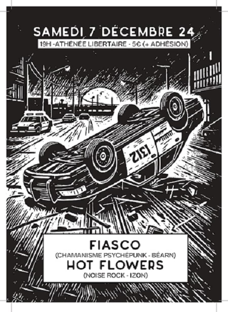 FIASCO (Chamanisme Psyché Punk / Béarn) + HOT FLOWERS (Noise Rock / Izon)
