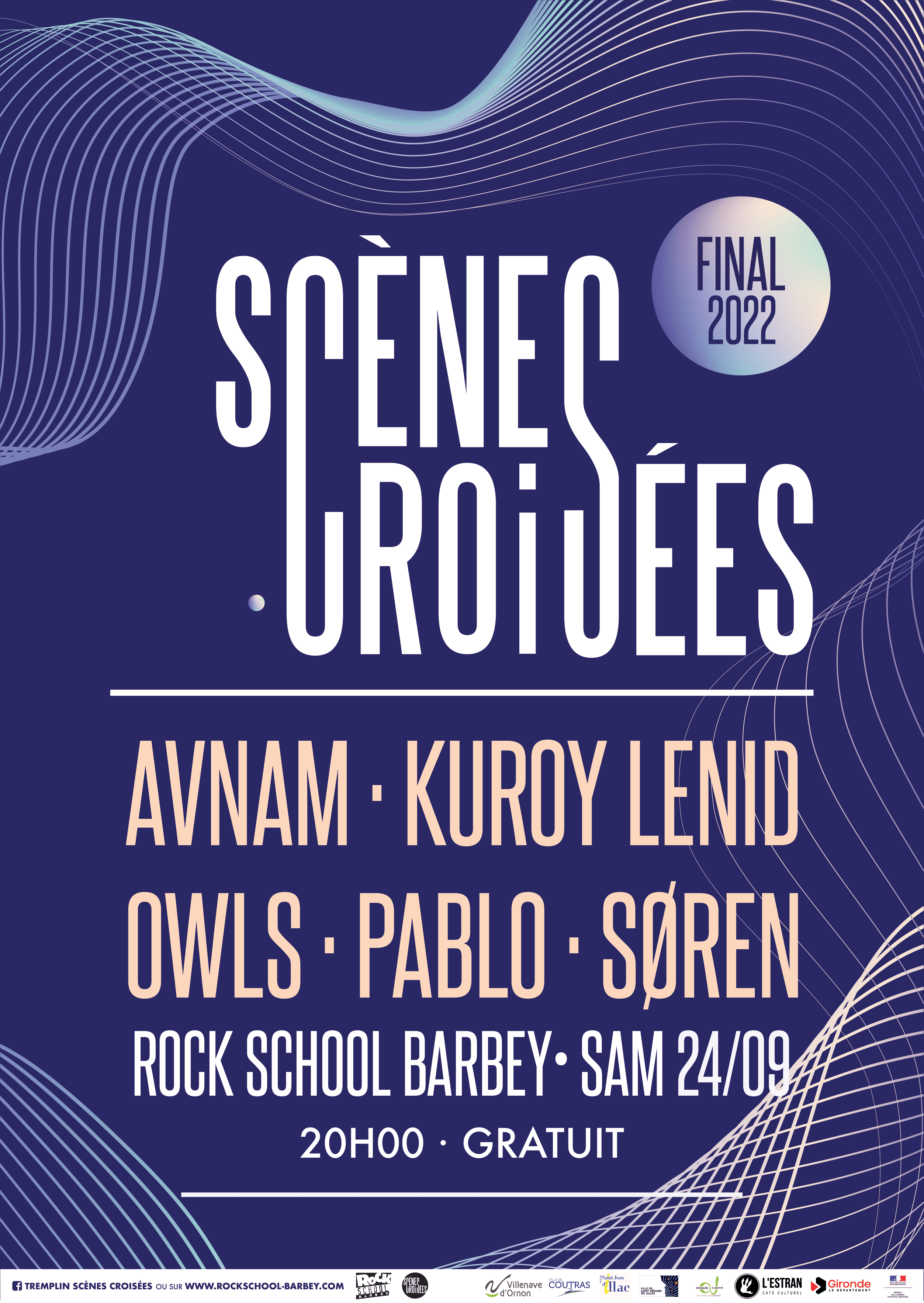 Final du Tremplin Scènes Croisées : AVNAM · Kuroy Lenid · Station 44 · Hexagone · Pablo Islove