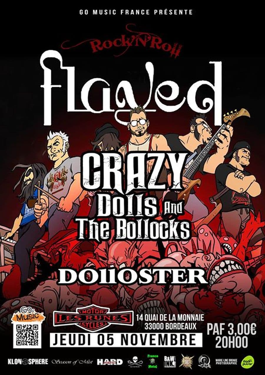 FLAYED + CRAZY DOLLS AND THE BOLLOCKS + DOLLOSTER