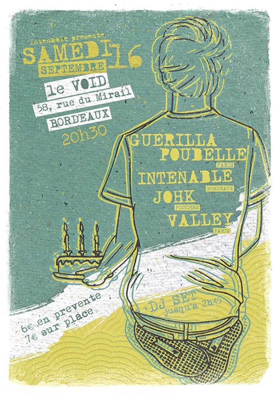 Guerilla poubelle + Intenable + Johk + Valley + DJ set