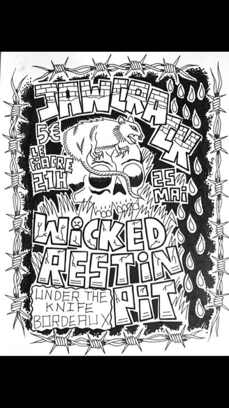 HARDCORE SHOW : avec JAW CRACK + WICKED + REST IN PIT