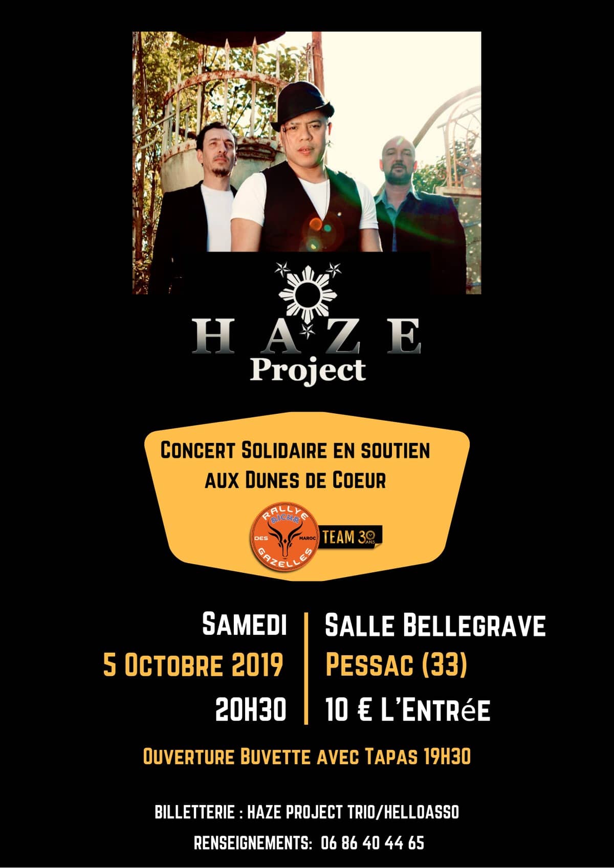 Haze Project - concert de soutien aux Dunes du Coeur