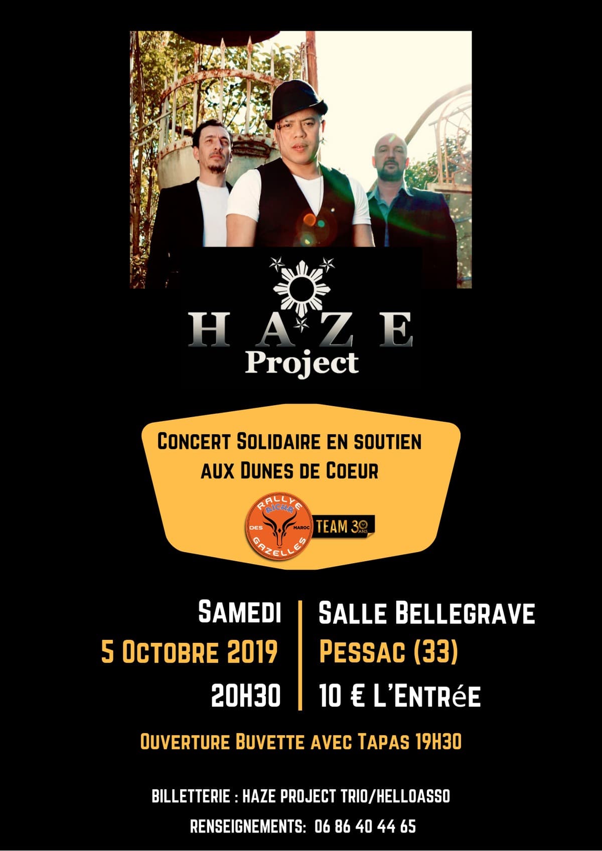 Haze Project - concert de soutien aux Dunes du Coeur
