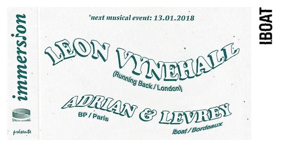 Immersion : avec Leon Vynehall + Adrian + Levrey