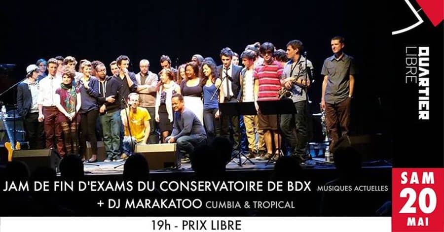 Jam de fin d'exams du conservatoire de Bordeaux + Dj Marakatoo