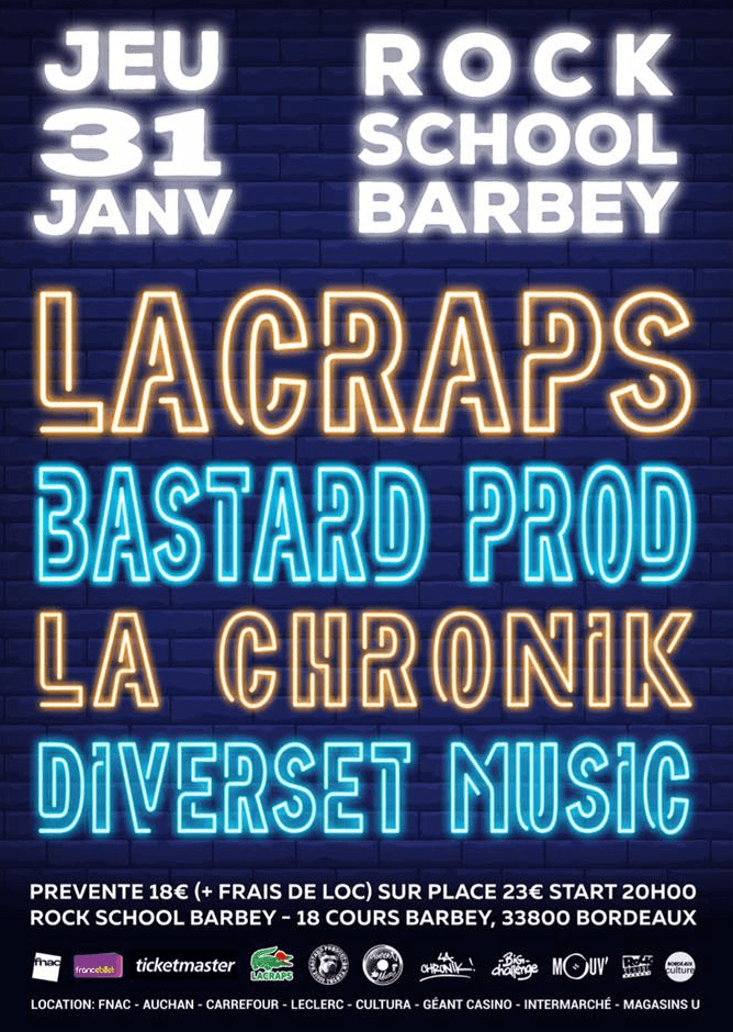 LACRAPS + BASTARD PROD + LA CHRONIK + Diverset Music