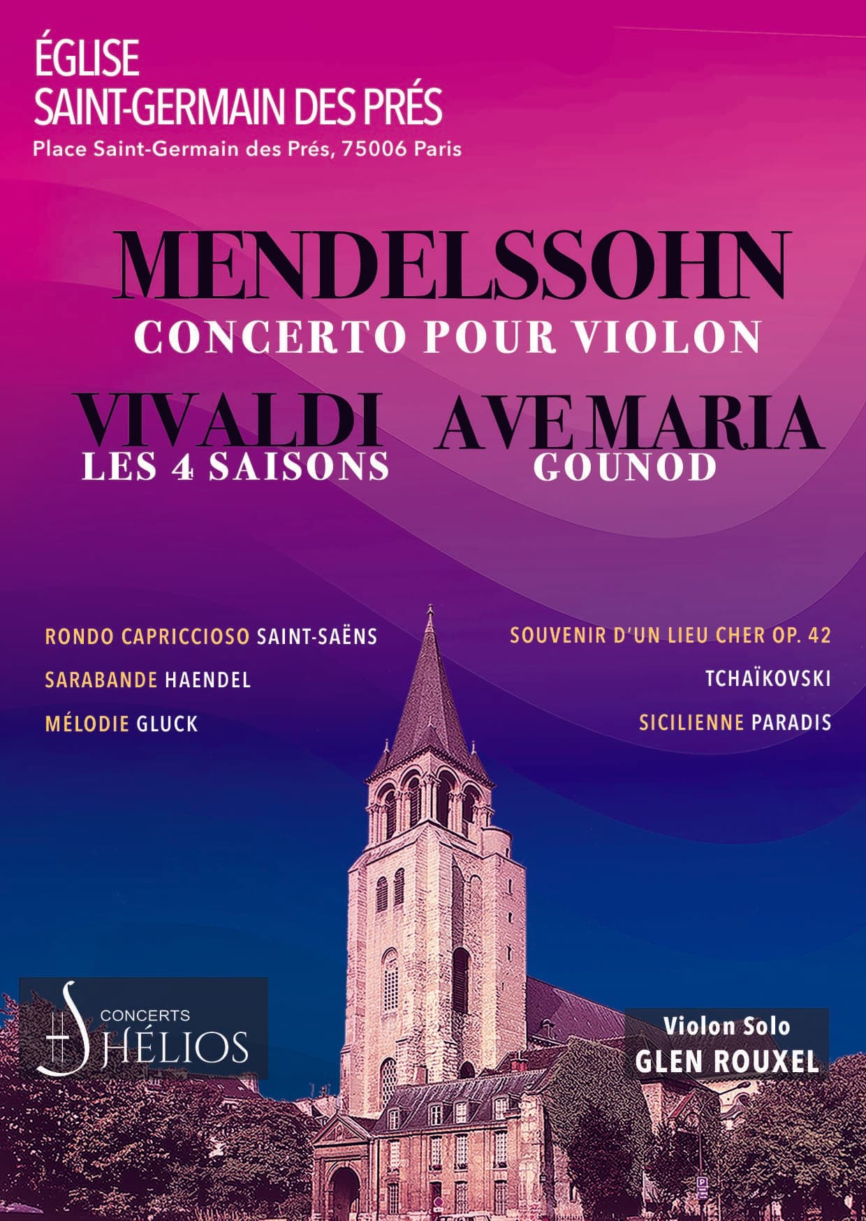Les 4 Saisons de Vivaldi, Ave Maria, Concerto de Mendelssohn
