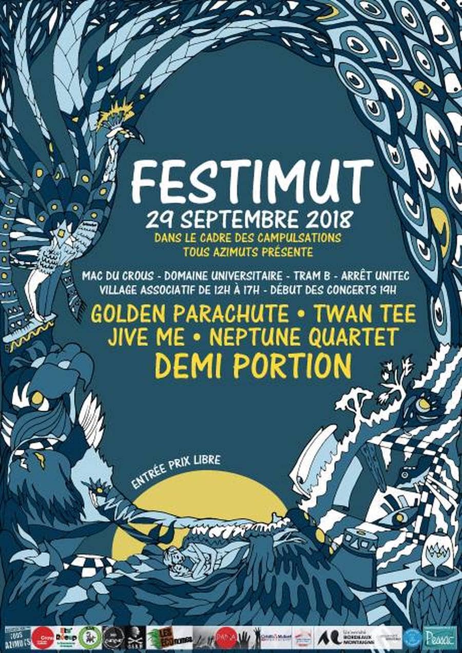 LES CAMPULSATIONS / FESTIMUT : avec Demi-Portion + Jive Me + Twan Tee + Golden Parachute + Neptune Quartet
