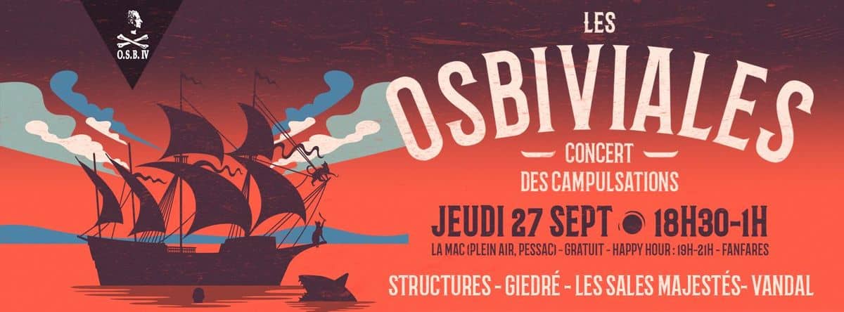 LES CAMPULSATIONS / LES OSBIVIALES : avec Giedré + Vandal + Les Sales Majestés + Structures