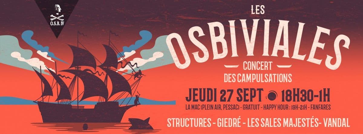 LES CAMPULSATIONS / LES OSBIVIALES : avec Giedré + Vandal + Les Sales Majestés + Structures