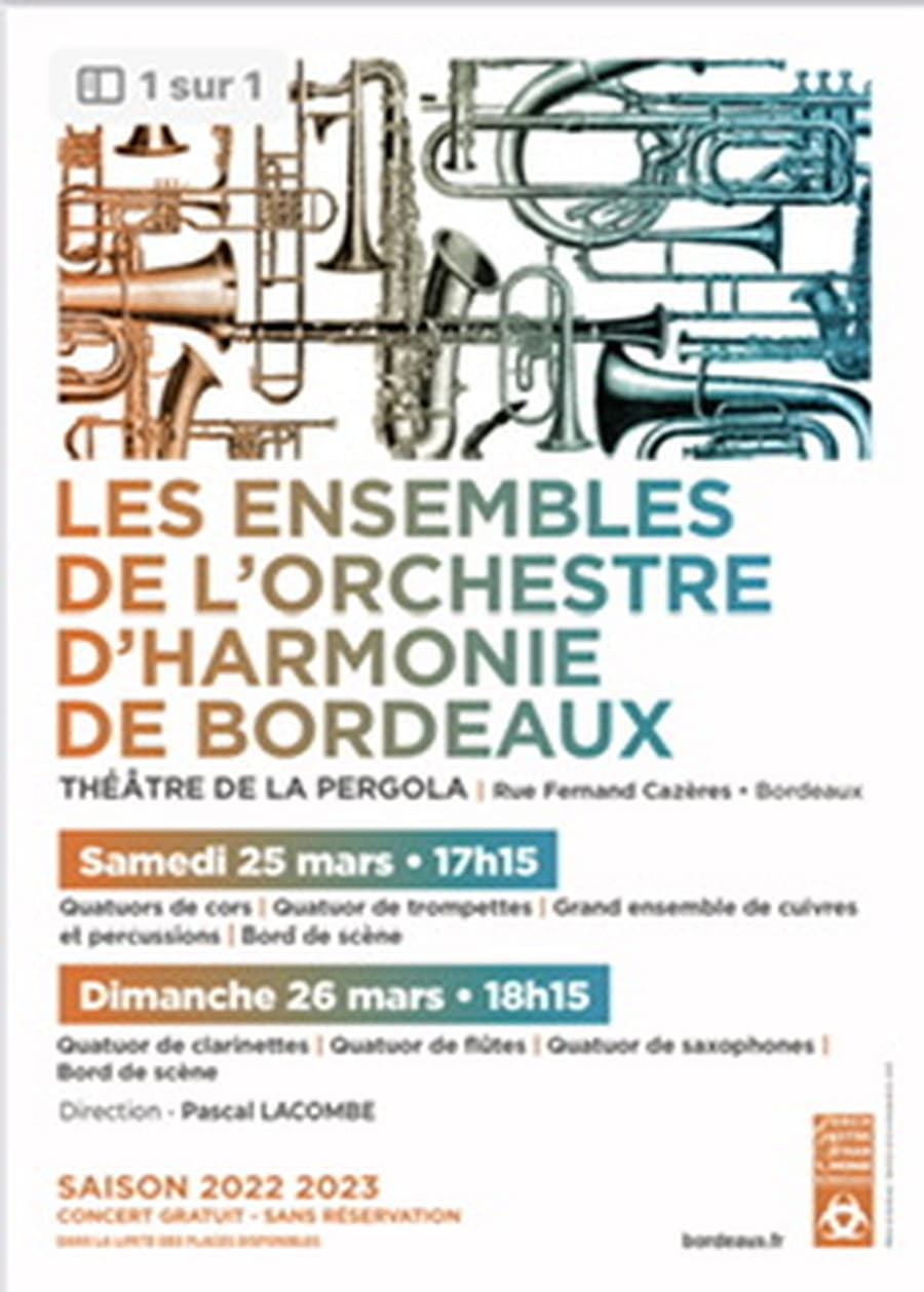 Les ensembles de l’Orchestre d’Harmonie de Bordeaux