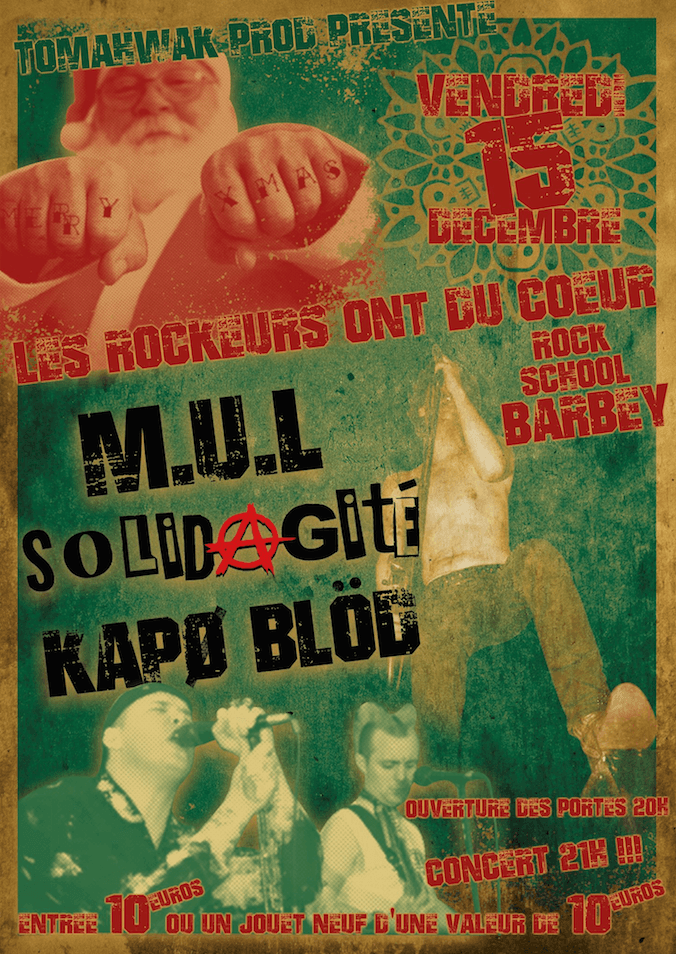 Les Rockeurs Ont du Coeur : avec M.U.L. + Solidagité + Kapø Blöd