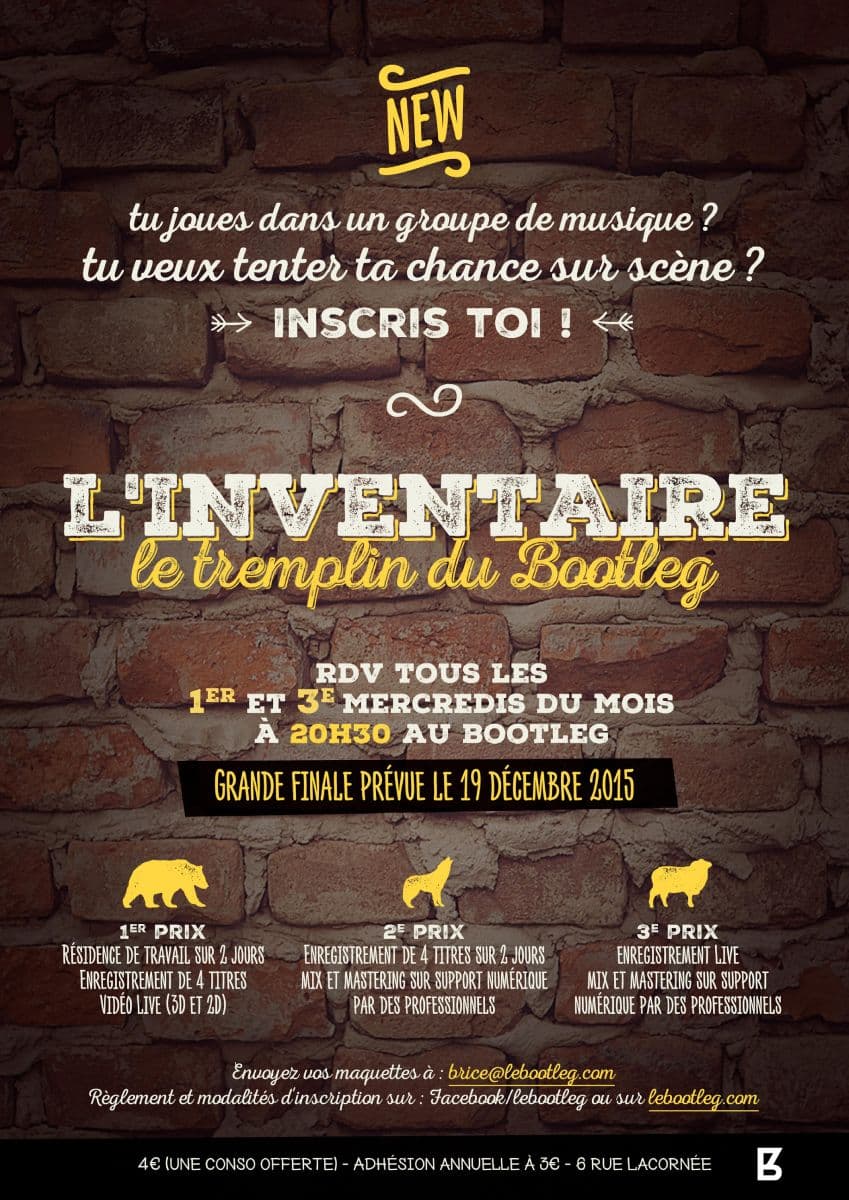 L'inventaire : le tremplin du Bootleg