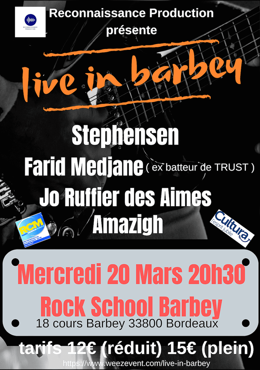 Live in Barbey : avec Stephensen + Farid Medjane + Amazigh + Acoustic Lamp