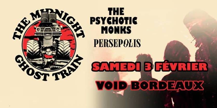 Make It Sabbathy #44 : avec The Midnight Ghost Train + The Psychotic Monks + Persepolis