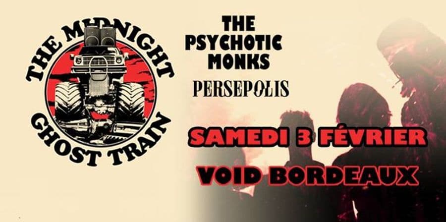 Make It Sabbathy #44 : avec The Midnight Ghost Train + The Psychotic Monks + Persepolis