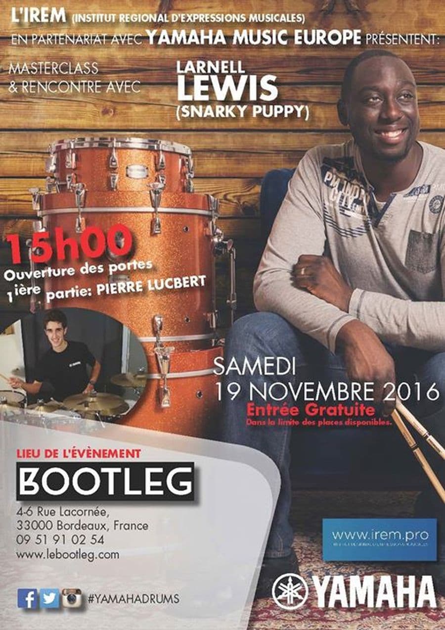 Master Class Batterie avec Larnell LEWIS