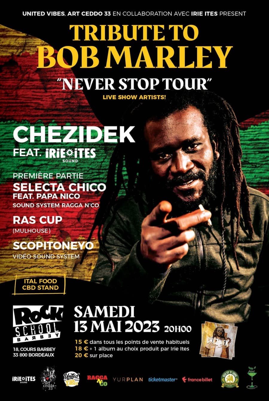 "Mémorial Bob Marley" Chezidek + Irie Ites + guest