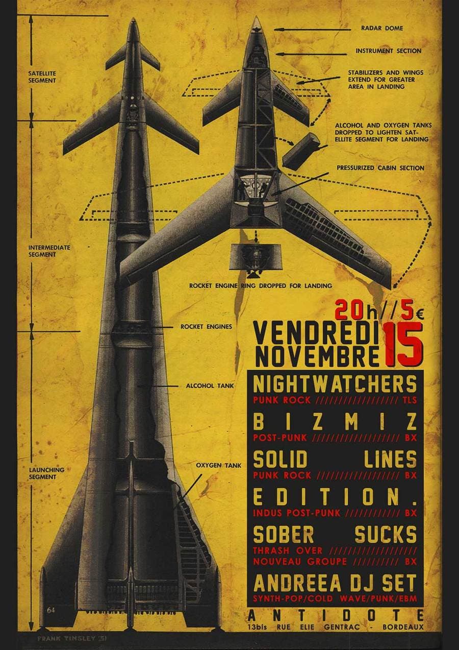 Nightwatchers + BizMiz + Solid Lines + Edition. + Sober Sucks + Andreea DJ Set