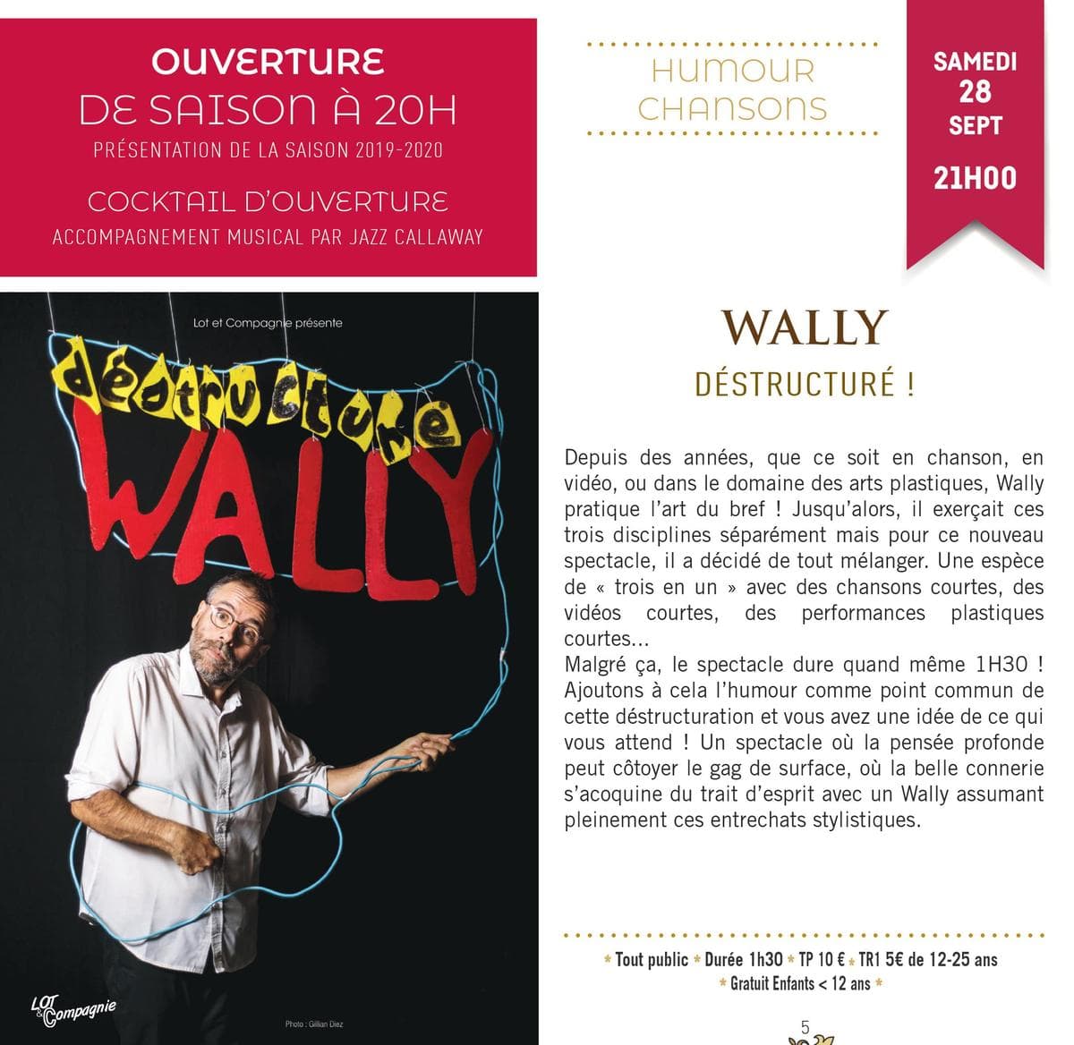 Ouverture de Saison du Clam - WALLY ''Déstructuré'' + Jazz Callaway