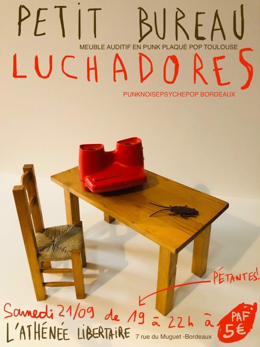 PETIT BUREAU (Art Punk / Tlse) + LUCHADORES (PunkNoisePsychéPop / Bdx)