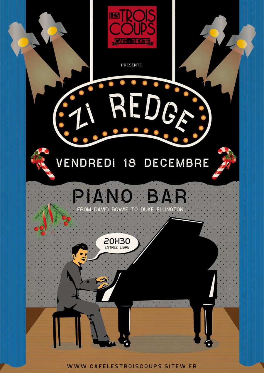 Piano Bar au Trois Coups : avec Zi Redge