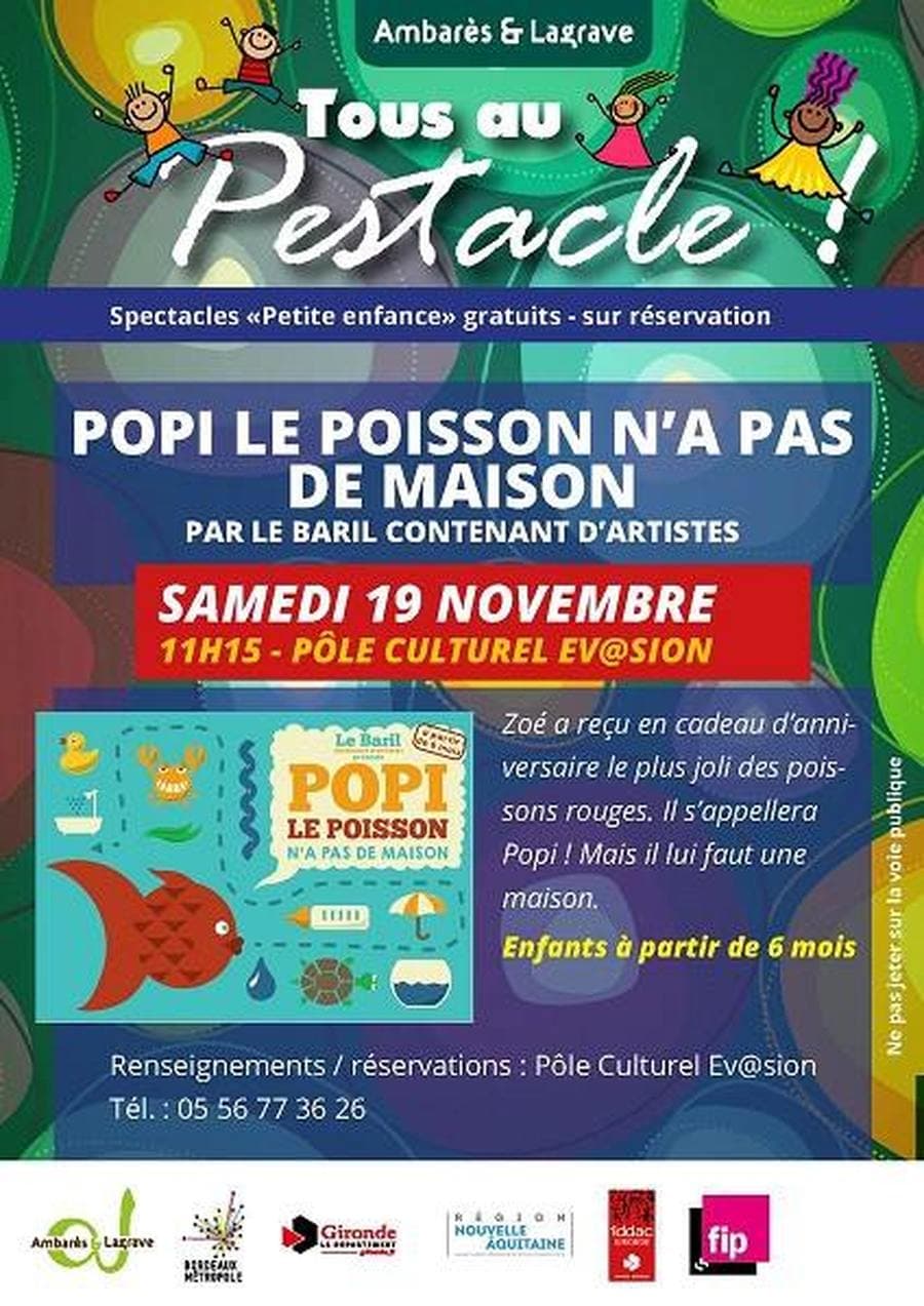Popi le poisson n’a pas de maison / Baril contenant d'artistes