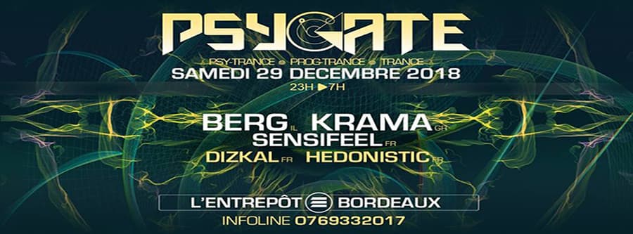 Psygate : avec Berg + Krama + Sensifeel + Dizkal + Hedonistic