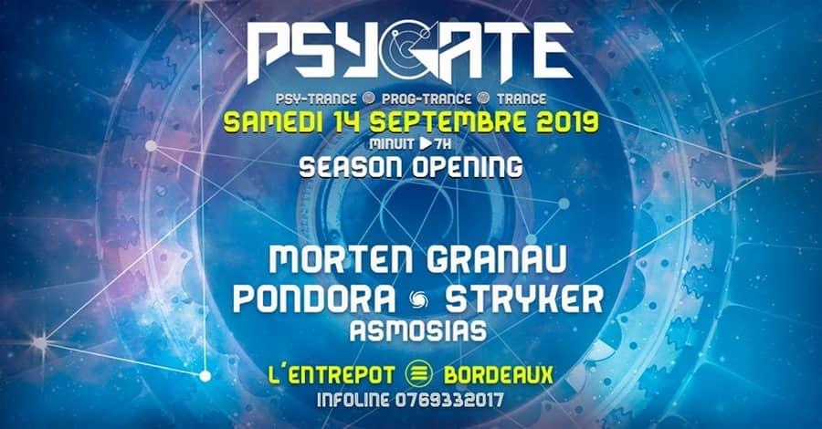 Psygate Season Opening - Morten Granau + Pondora + Stryker + Asmosias