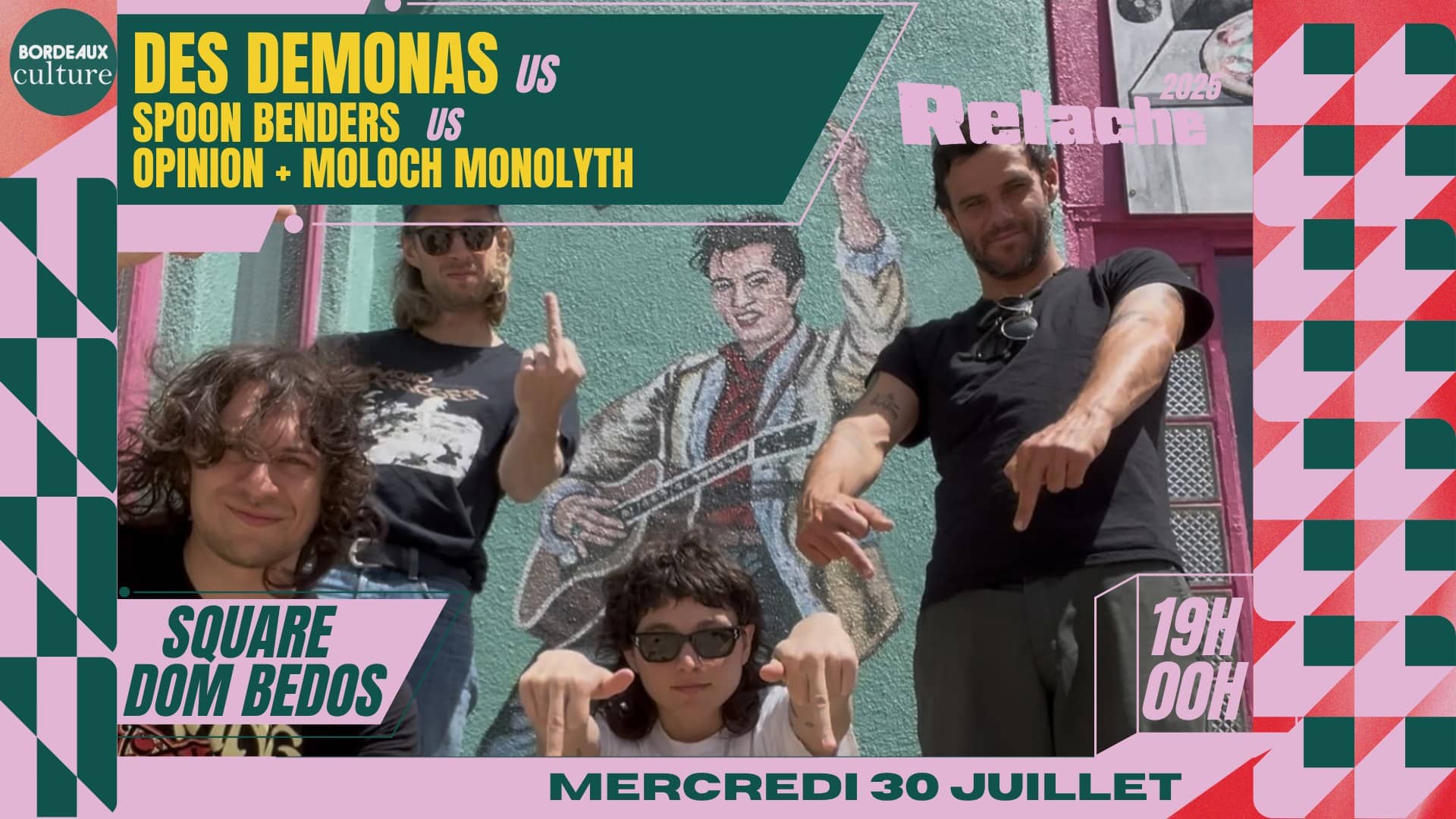 RELACHE #16 : DES DEMONAS + SPOON BENDERS + OPINION + MOLOCH MONOLYTH
