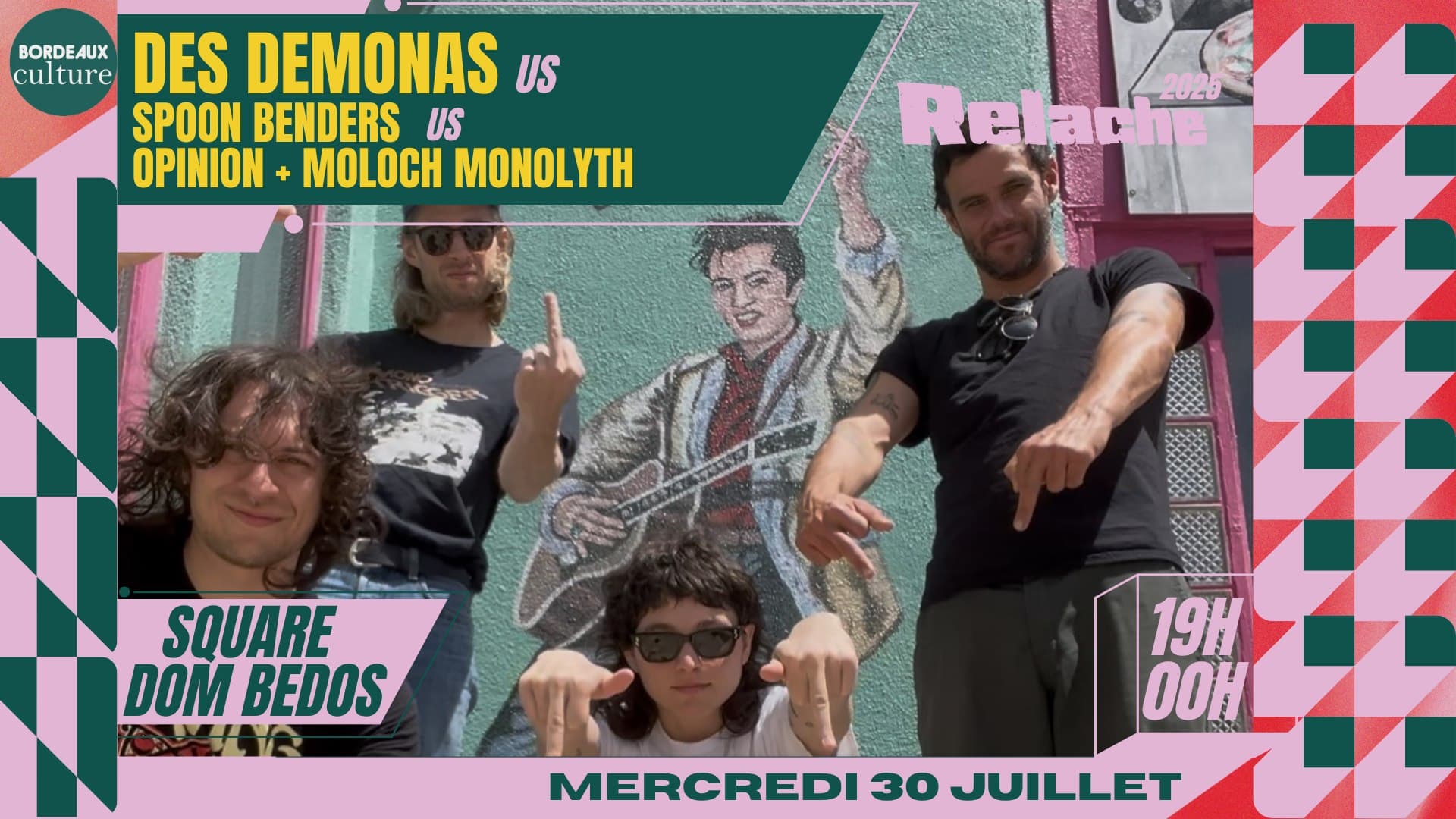 RELACHE #16 : DES DEMONAS + SPOON BENDERS + OPINION + MOLOCH MONOLYTH