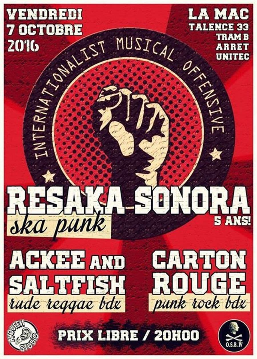 Resaka Sonora (5 ans) + Ackee and Saltfish + Carton Rouge