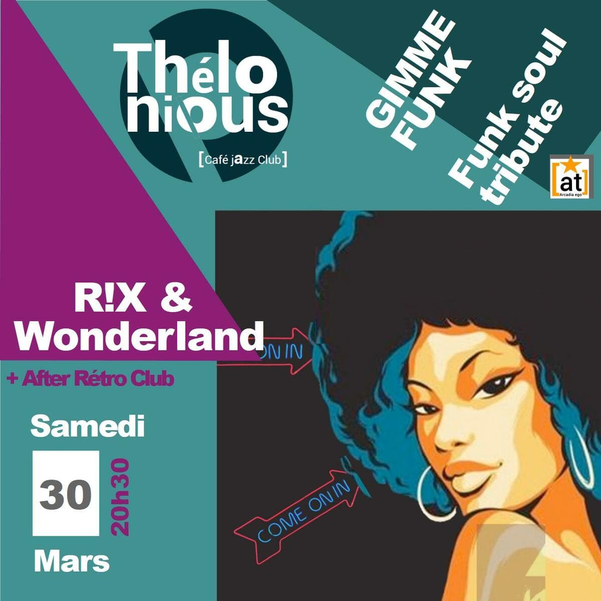RIX and wonderland ''Gimme funk'' + After Rétro Club