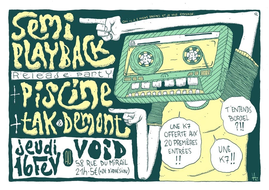 Semi Playback (Release Party) + Piscine + tAk & Demont