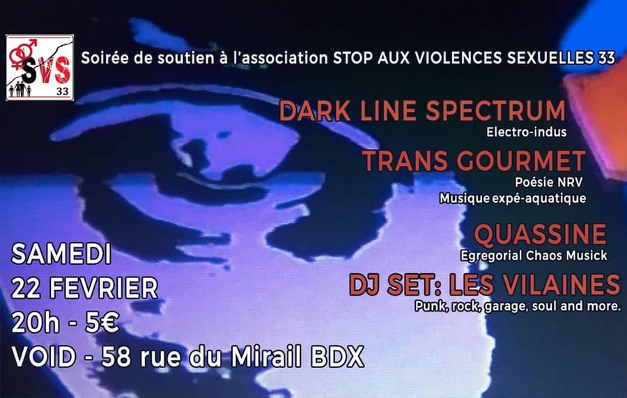 Soirée de soutien à l'association Stop Aux Violences Sexuelles 33