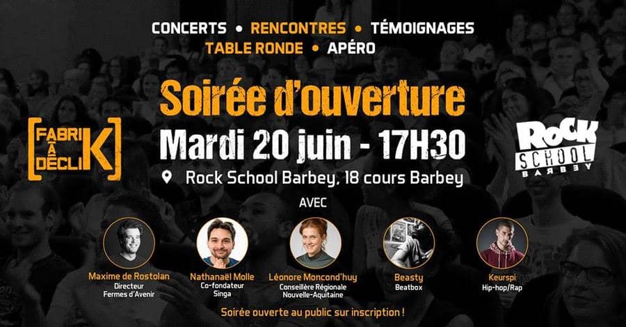 Soirée d'ouverture de la FabriK à DécliK 2017