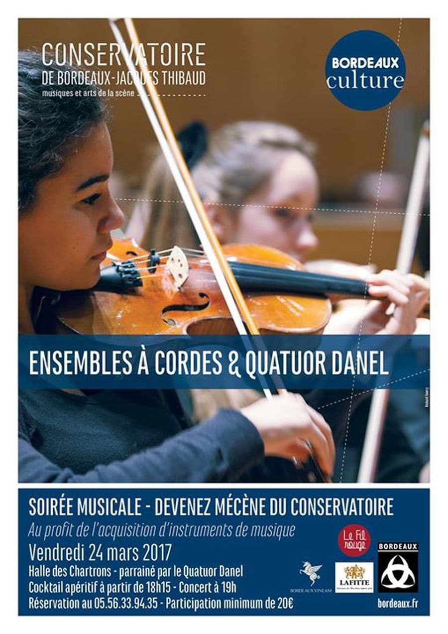 Soirée Musicale - Devenez mécène du Conservatoire - Ensembles à Cordes & Quatuor Danel